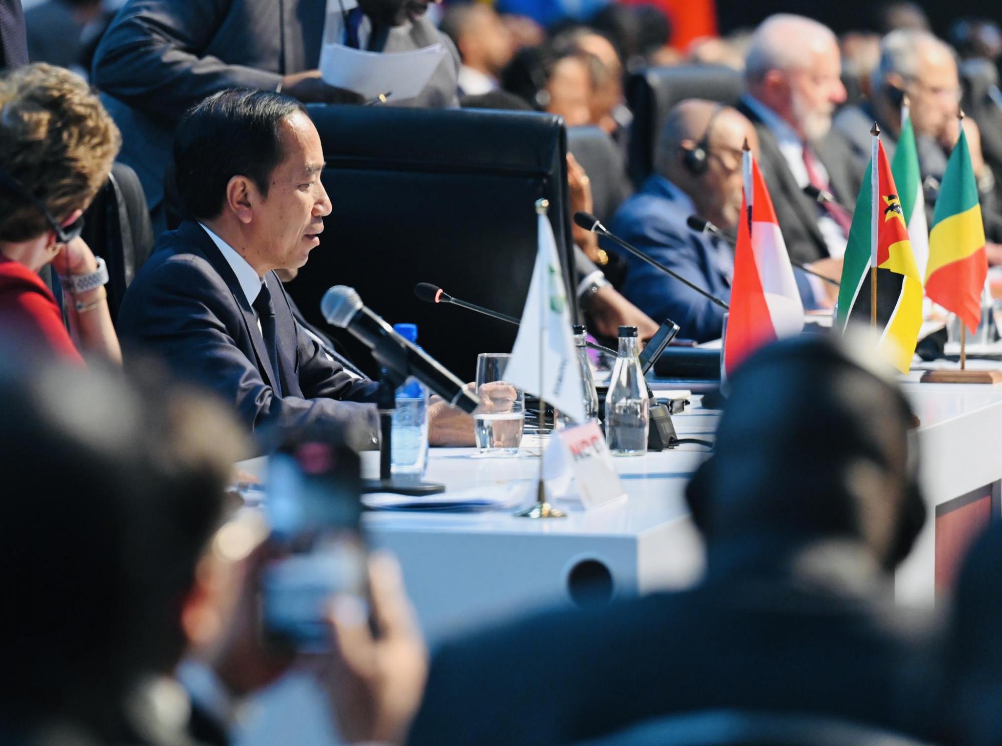 Championing Unity: President Joko Widodo at the 15th BRICS Summit in Johannesburg